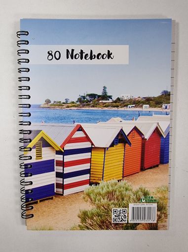 Тетрадка 80 листа А5 вестник, широки редове със спирала	