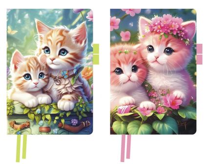 Тефтер с място за химикал А6 - Котки