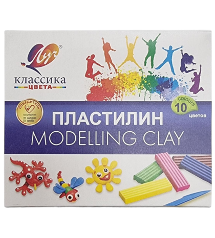 Пластилин 10 цвята - Класика