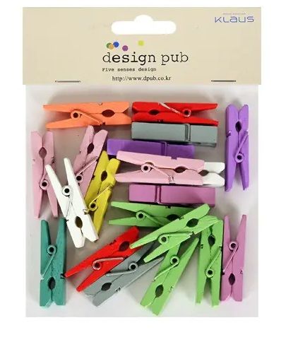 Комплект цветни щипки за декорация