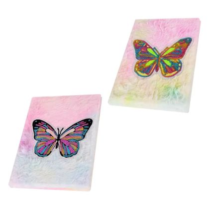 Плюшен тефтер с пеперуда