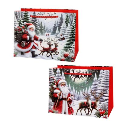 Коледна подаръчна торбичка - хоризонтална