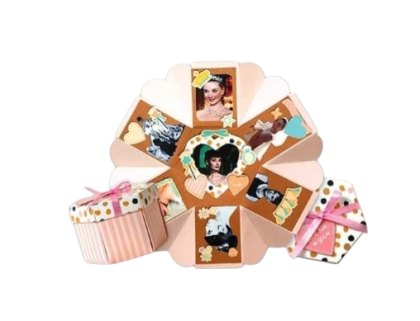 Kрафт комплект за "Скрапбукинг - Картичка в кутия"