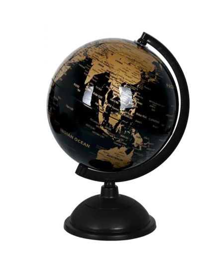 Черен глобус Ф20см на английски