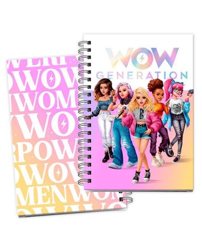 Тетрадка А5 с твърди корици WOW Generation