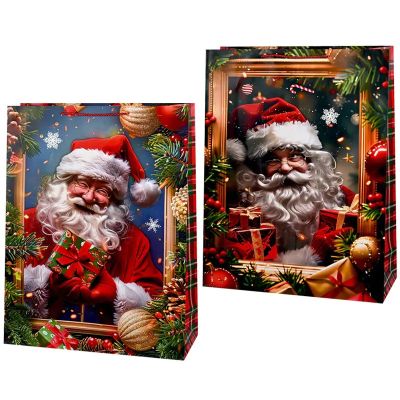 Коледна подаръчна торбичка - макси