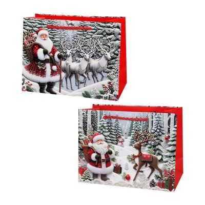 Коледна подаръчна торбичка - хоризонтална