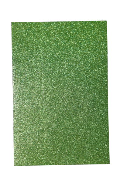 Гумирани листа Ева с брокат - Светло зелен