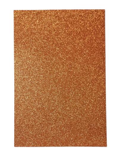 Гумирани листа Ева с брокат - Оранжев