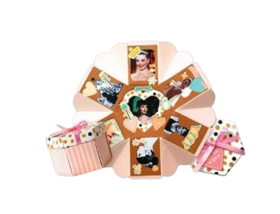 Kрафт комплект за "Скрапбукинг - Картичка в кутия"