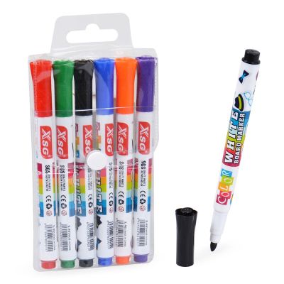 Маркери за бяла дъска 6 цвята