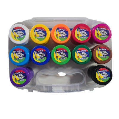 Акрилни бои в буркан 12 цвята