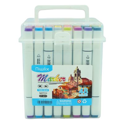 Комплект алкохолни двувърхи маркери 48 цвята