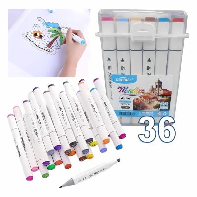 Комплект алкохолни двувърхи маркери 36 цвята