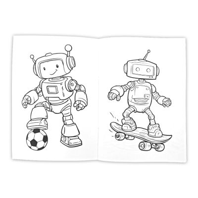 Книжка за оцветяване - Роботи и космос