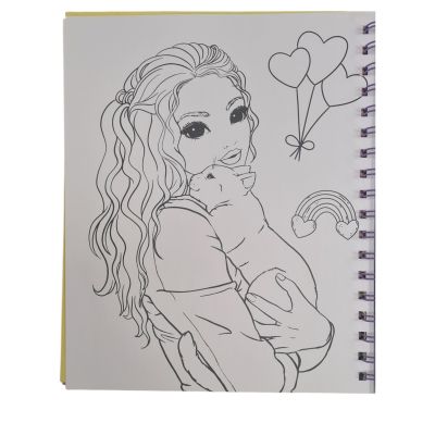 Книжка за оцветяване + стикери Top Girl