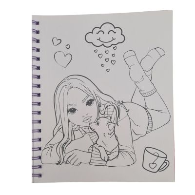 Книжка за оцветяване + стикери Top Girl