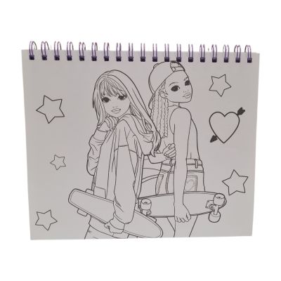 Книжка за оцветяване със стикери Pop Girl