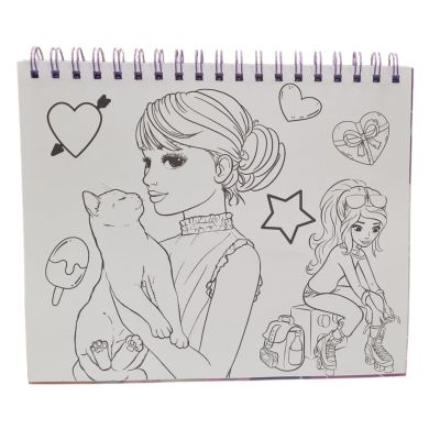 Книжка за оцветяване със стикери Pop Girl