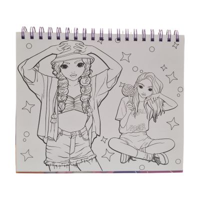 Книжка за оцветяване със стикери Pop Girl